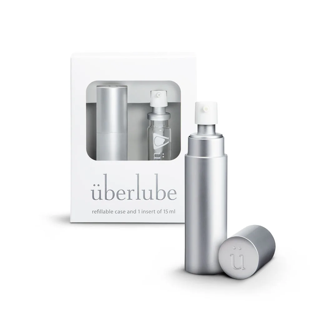 Überlube mini lube with case (15 ml, carry case, neutral ph), from our silicone lube picks