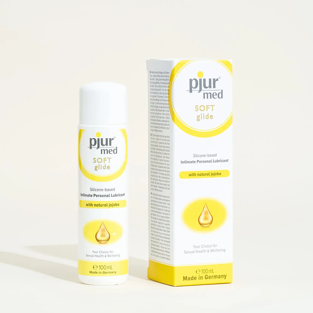 Soft Glide silicone lube (dryness, jojoba oil, daily use), from our silicone lube picks