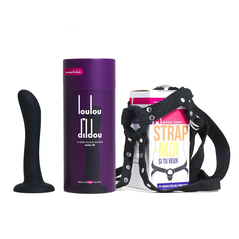 Pack Astrap-Moi Loulou (complete kit, denim, adjustable), from our strap-on picks