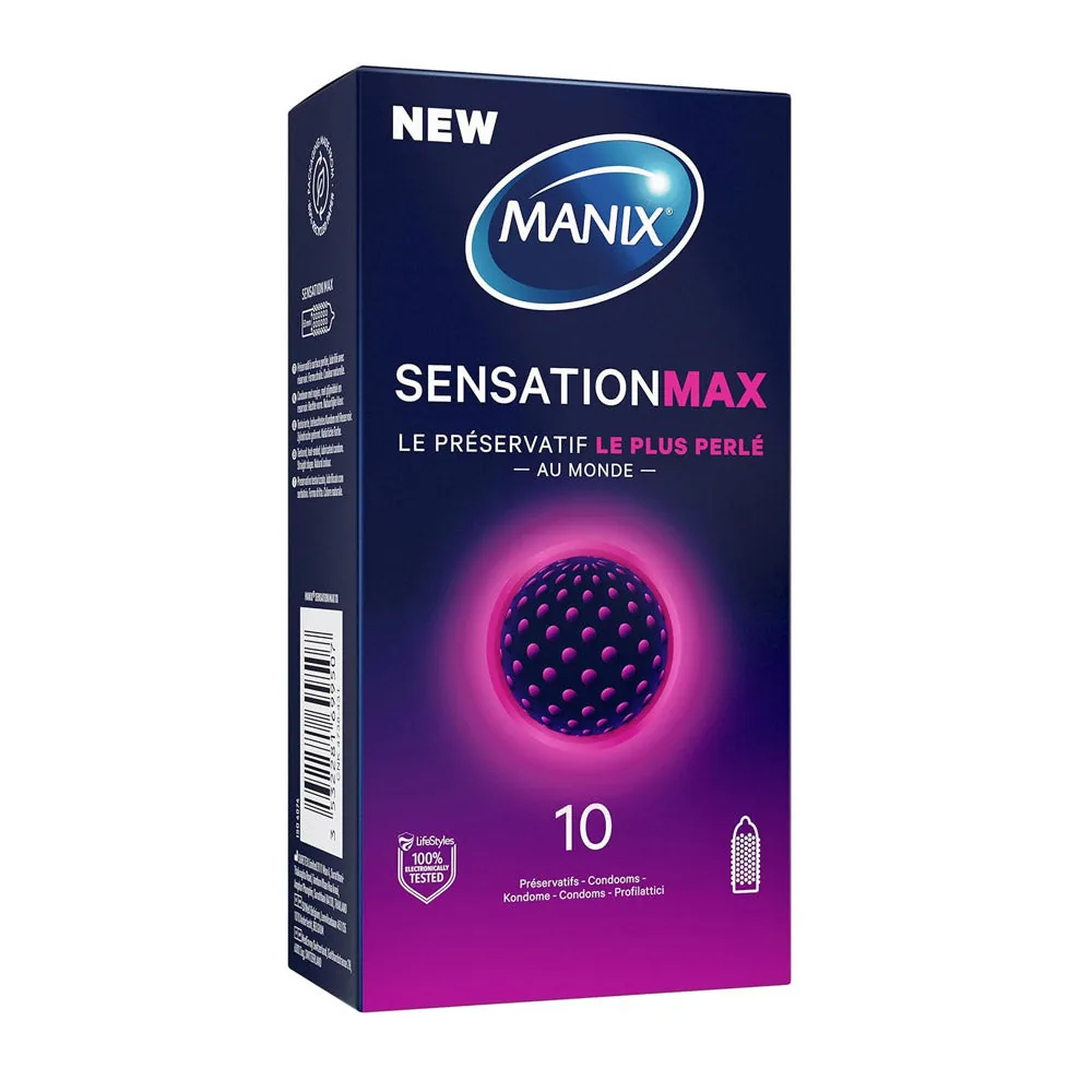Manix Sensation Max condoms (studded, latex, lubricated), from our best condoms picks